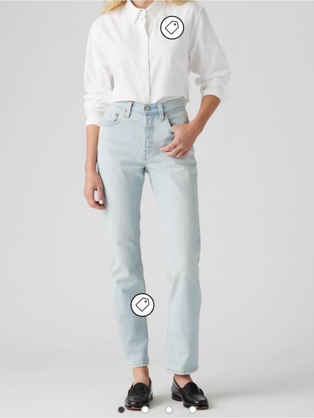 Levis 501 classic Straight Jeans in Light wash Blue